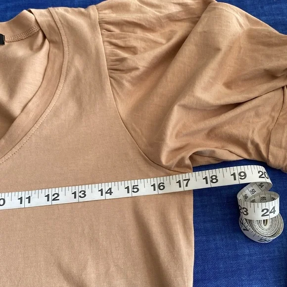 Seven for All Mankind tan puffy sleeve shirt - Picture 7 of 10